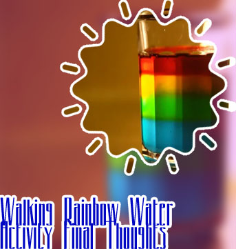 Rainbow in a jar experiment